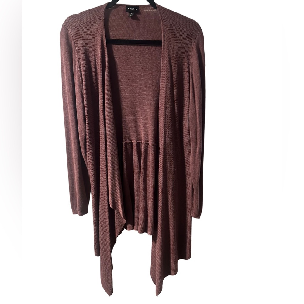 Torrid open cardigan size 2/2X; closer to size 1x